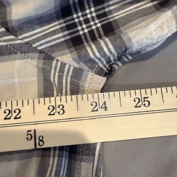 Mutual Weave Men's Button Front Shirt Black Tan Plaid Size XL - Picture 6 of 9